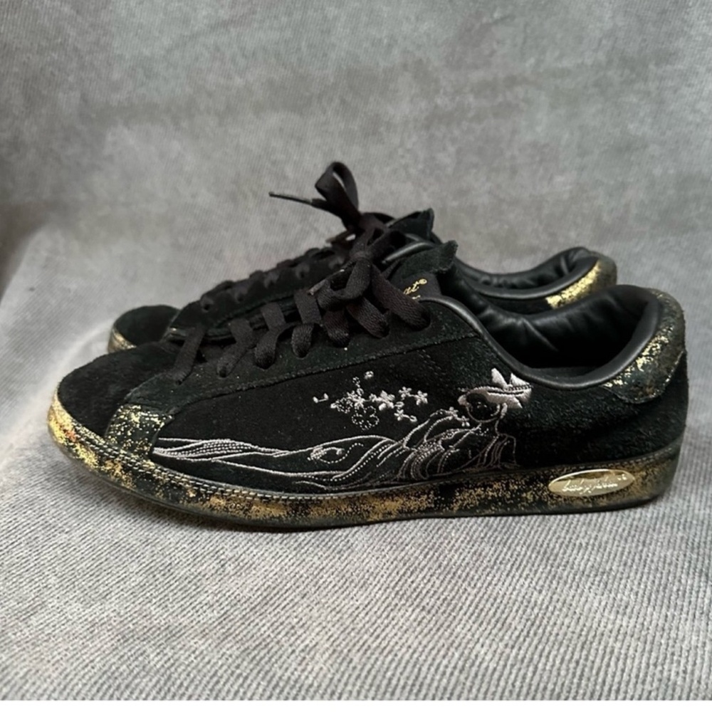 Baby Phat black & gold fairy sneakers shoes Sz 8.5